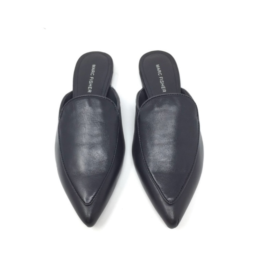 Marc Fisher Ambush Black‎ Leather Mules 
Size 9M